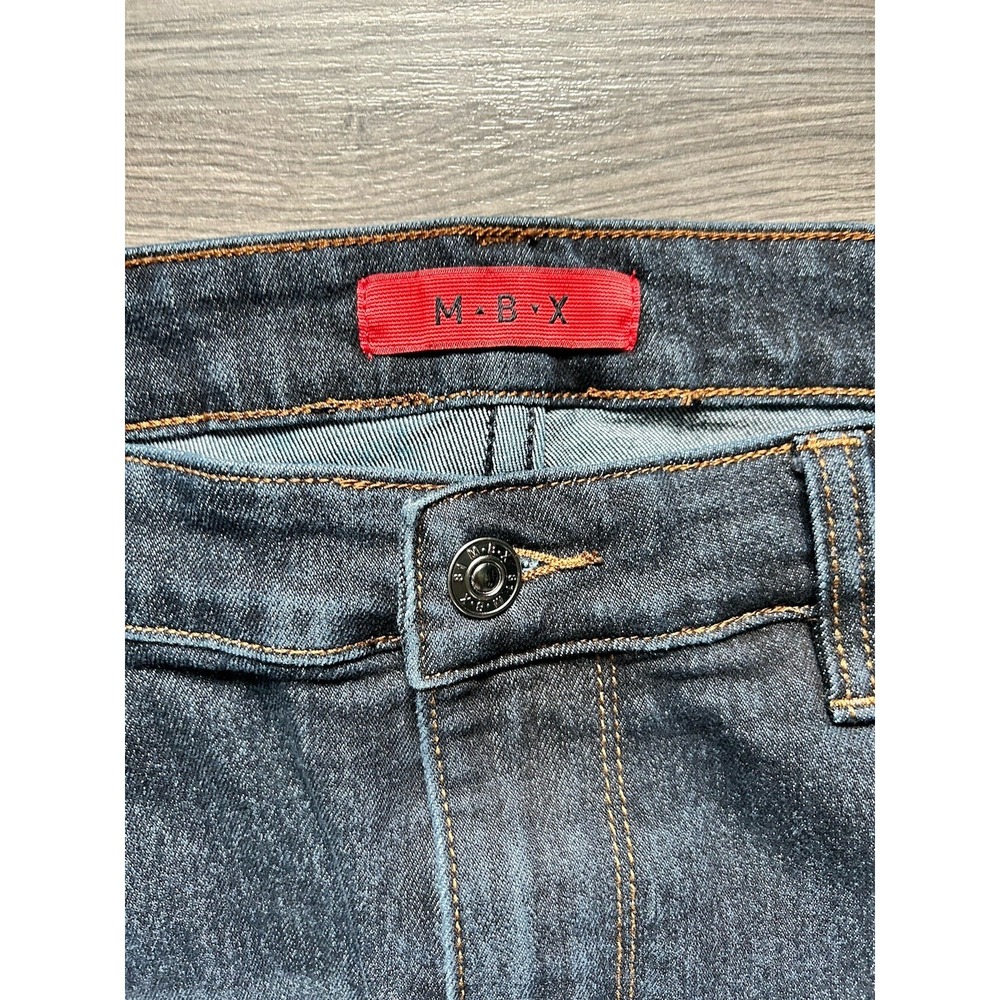 MBX Jeans Men's 36 x 29 Measured Dark Blue Slim-Fit Stretch Denim Pants - Picture 2 of 10